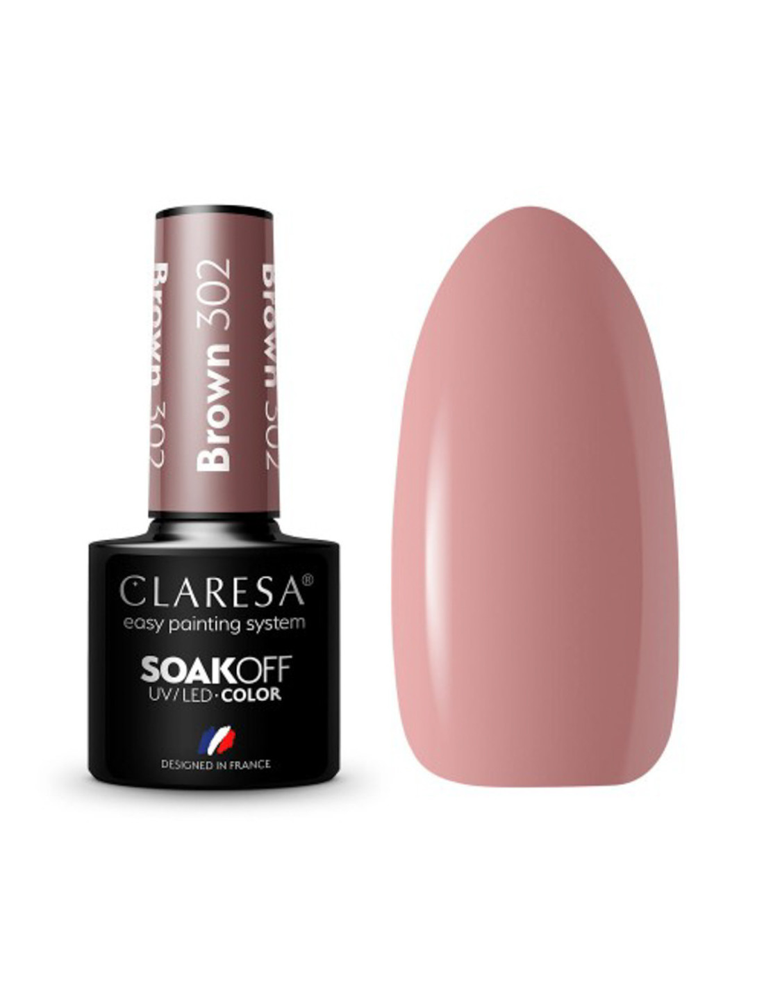 CLARESA Hybrid varnish BROWN 302 -5g 