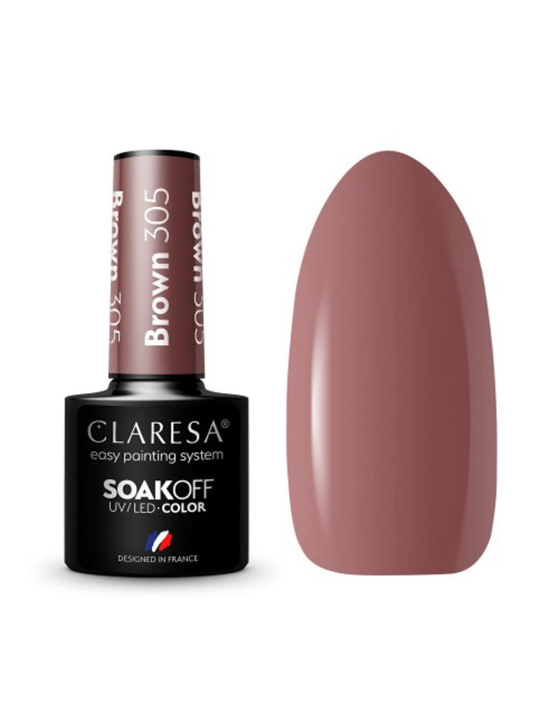 CLARESA Hybrid varnish BROWN 305 -5g 