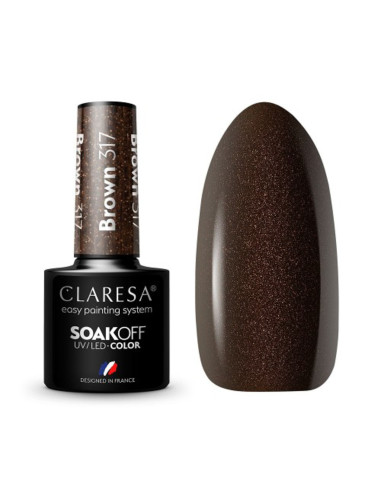 CLARESA Barniz Híbrido MARRÓN 317 -5g