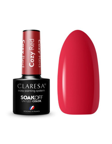 CLARESA Lakier hybrydowy COZY RED -5g