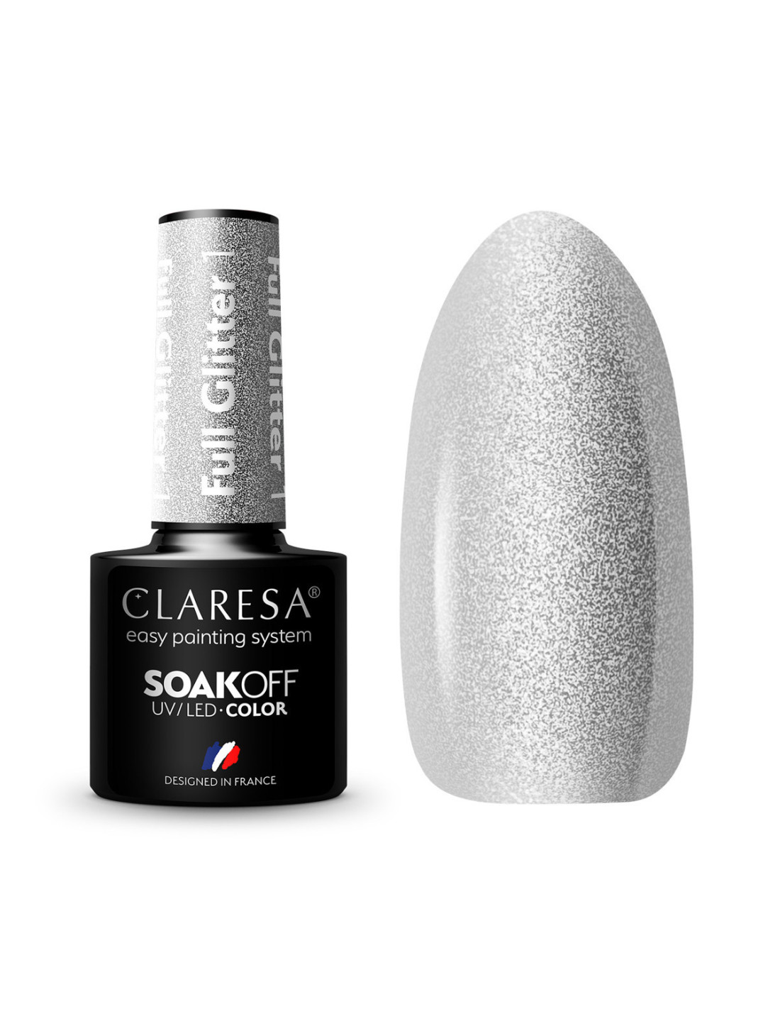 CLARESA Vernis hybride FULL GLITTER 1 -5g 