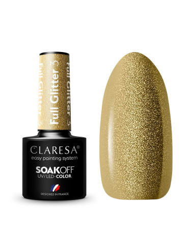 CLARESA Vernis à ongles hybride FULL GLITTER 3 -5g