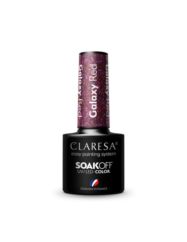 CLARESA Gel Vernis Galaxie Rouge 5g 