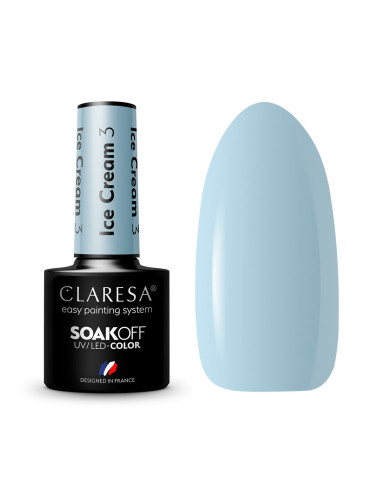 CLARESA vernis hybride Glace 3 -5g