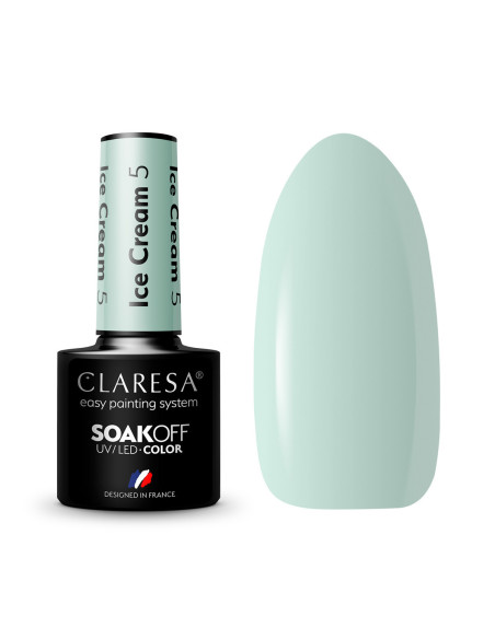 CLARESA vernis hybride Glace 5 -5g 