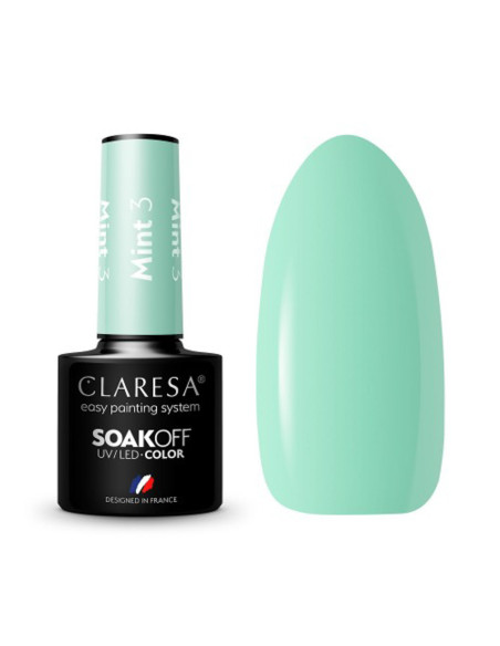 CLARESA MINT 3 esmalte de uñas híbrido -5g