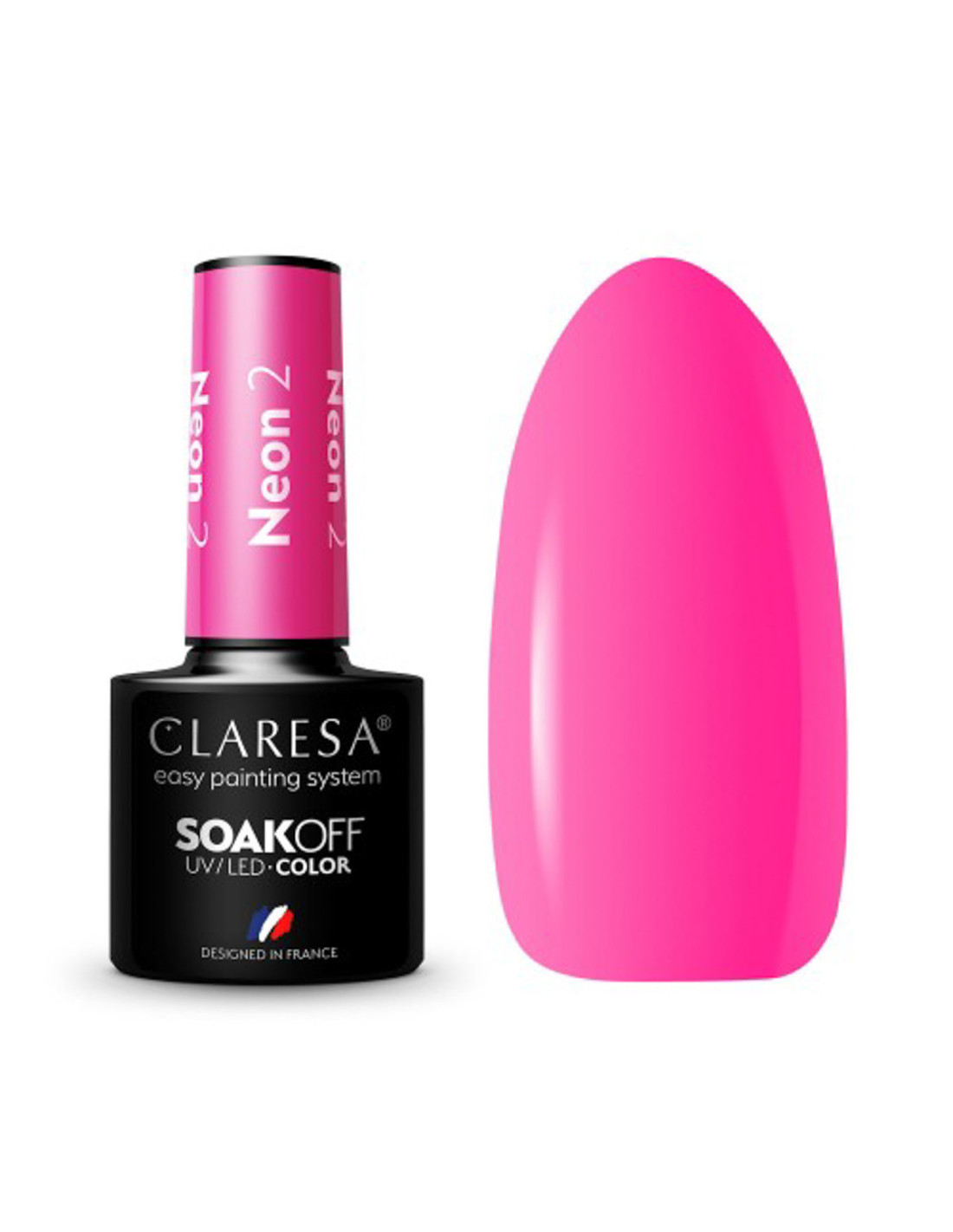 CLARESA Hybrid Nail Polish NEON 2 -5g 