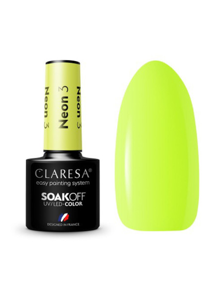 CLARESA Hybrid Nail Polish NEON 3 -5g 