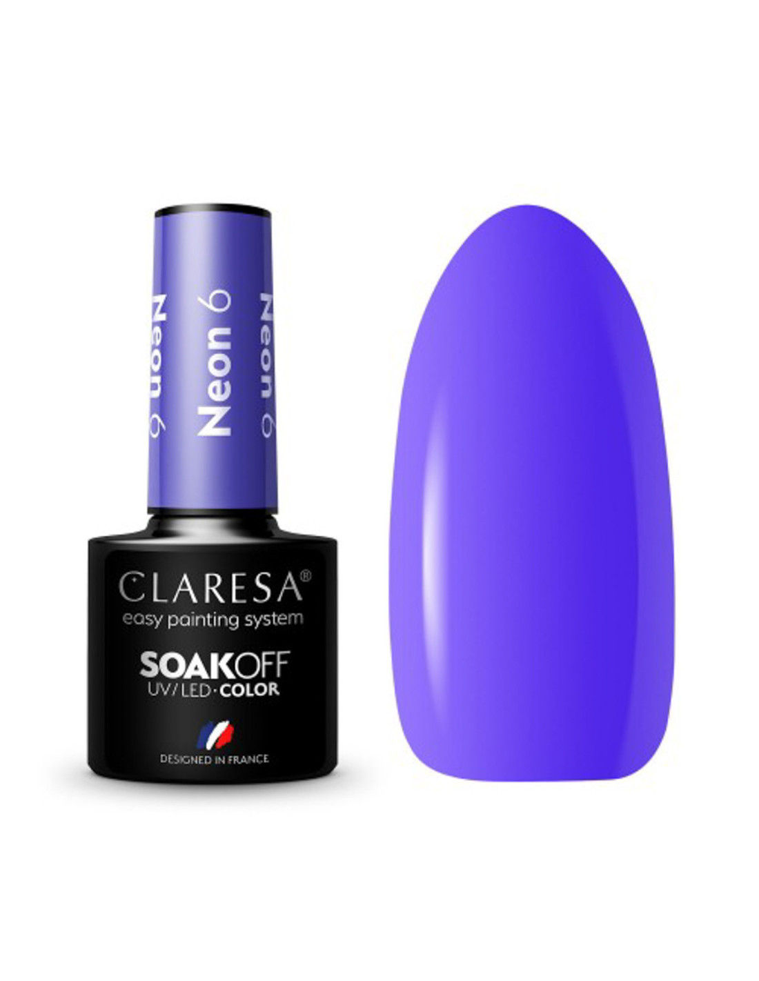 CLARESA Hybrid Nail Polish NEON 6 -5g 
