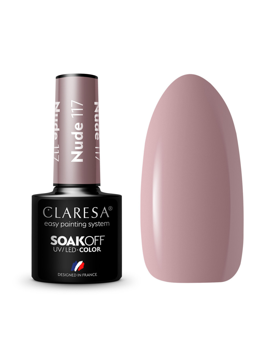 CLARESA Hybrid Nail Polish NUDE 117 -5g 