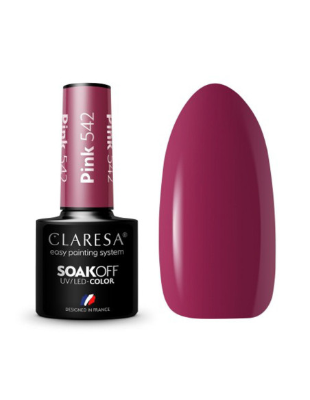 CLARESA Lakier hybrydowy PINK 542 -5g 