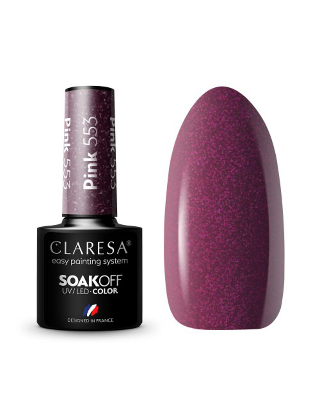 CLARESA Lakier hybrydowy PINK 553 -5g 