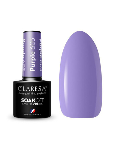 CLARESA Lakier hybrydowy PURPLE 603 -5g 