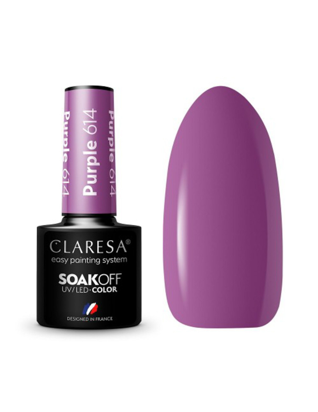 CLARESA Vernis Hybride VIOLET 614 -5g 