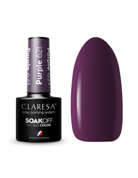 CLARESA Vernis Hybride VIOLET 621 -5g 