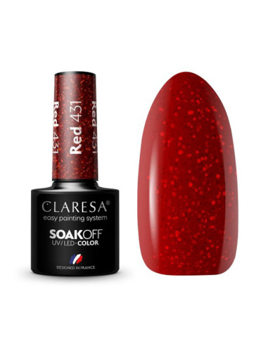 CLARESA RED 431 vernis hybride -5g 