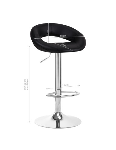 4Rico Tabouret de bar QS-B10 noir 