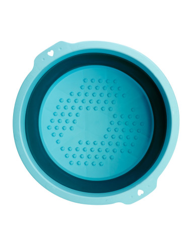 Cuenco de pedicura plegable azul
