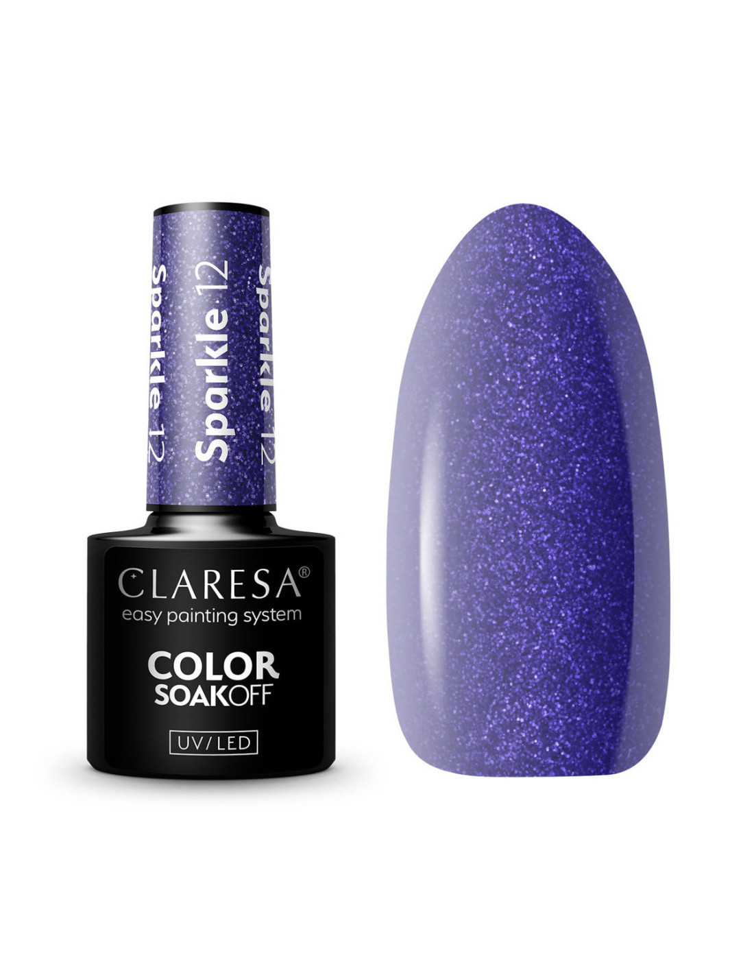 CLARESA Lakier hybrydowy SPARKLE 12 -5g 