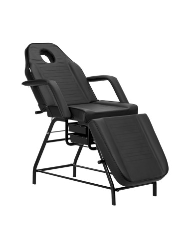 Sillón cosmético 557A con cubetas negro