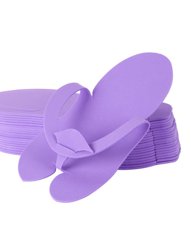 Tongs jetables en mousse 10 paires couleurs assorties 