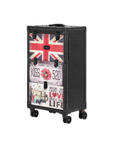 Carrito de barbería negro Gabbiano C12