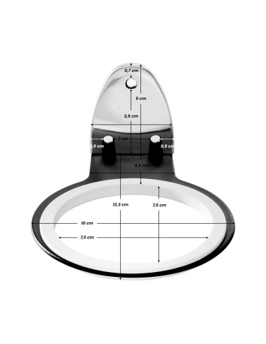 Supporto da parete per asciugacapelli Q96 nero 