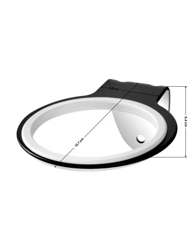 Supporto da parete per asciugacapelli Q96 nero 