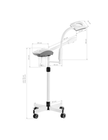 Giovanni vase with magnifying lamp D-21 white