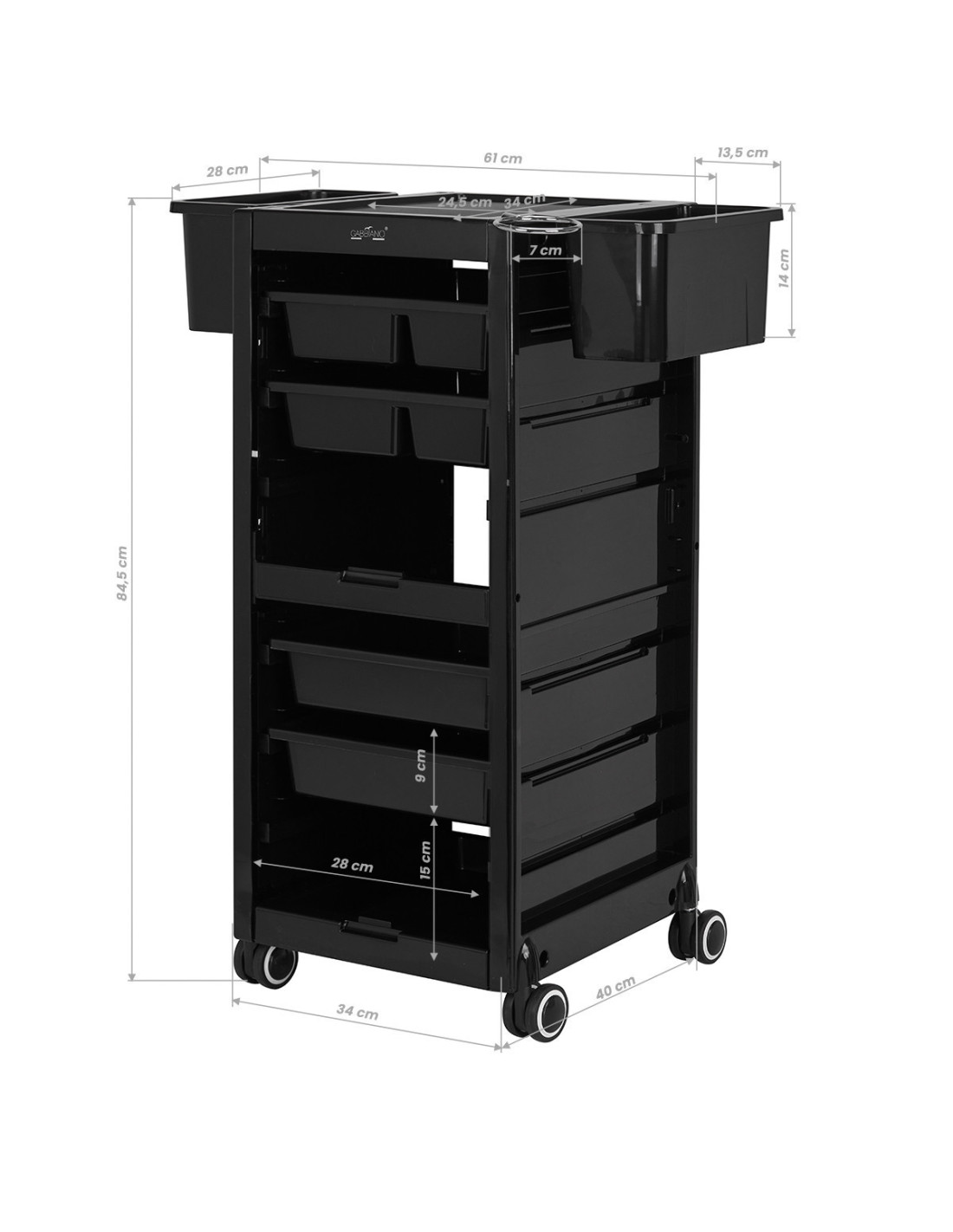 Gabbiano kappershulp 68A zwart 