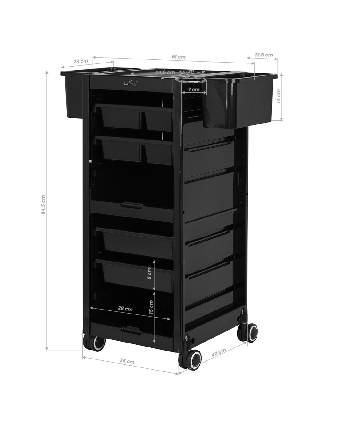 Gabbiano aiutante parrucchiere 68B nero 