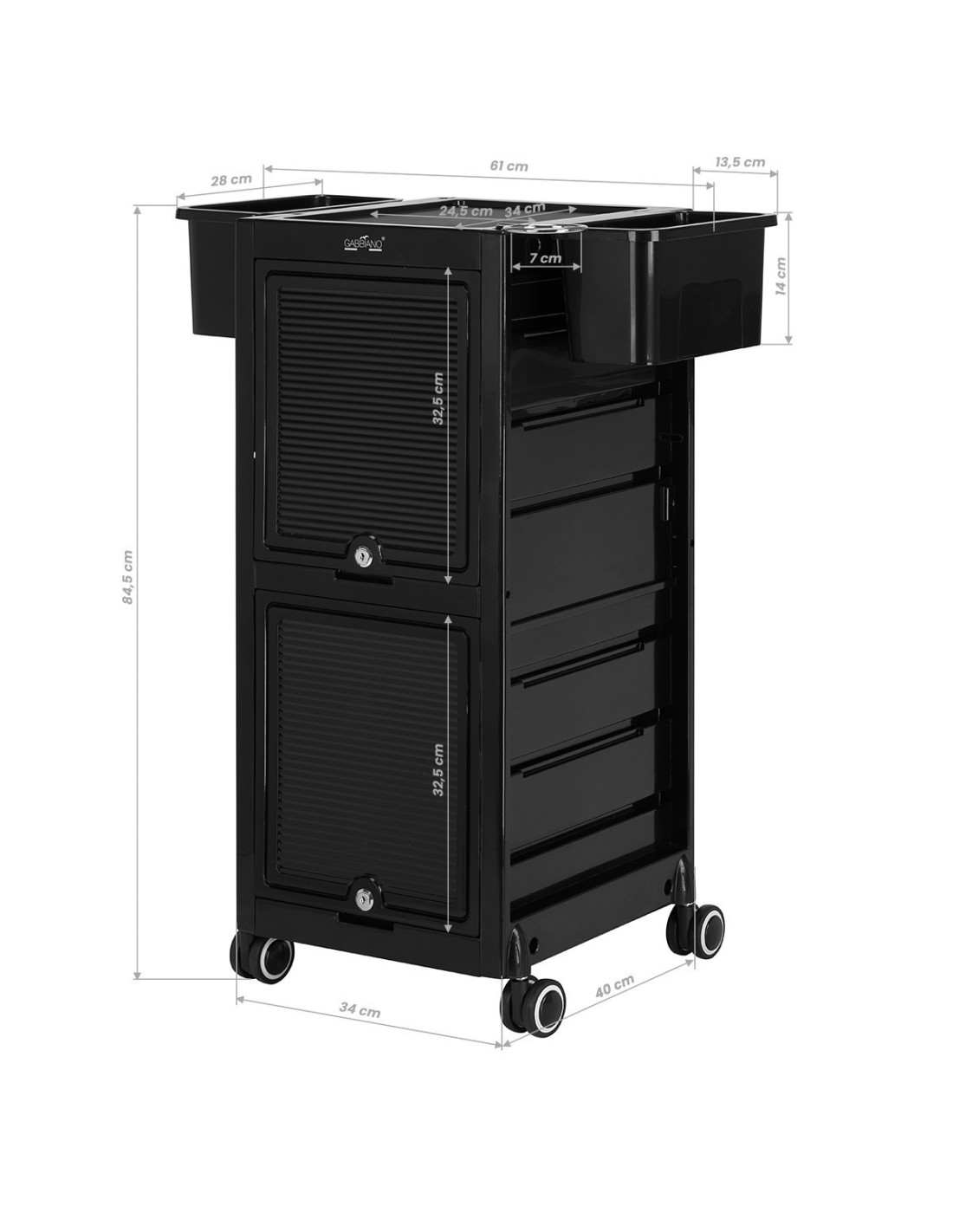 Gabbiano aide coiffeur 68C noir 