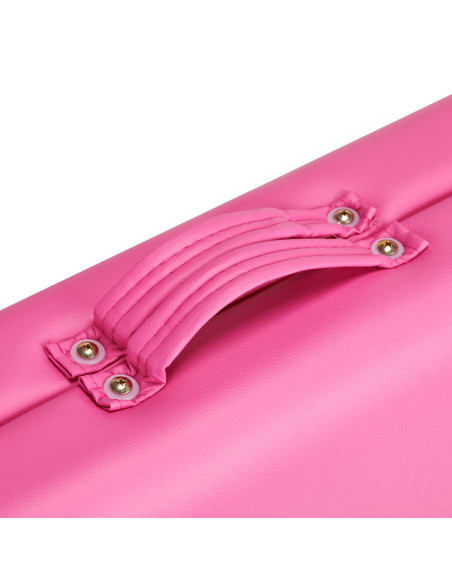 Table de massage pliante Comfort Activ Fizjo, 2 segments, rose, bois noir 