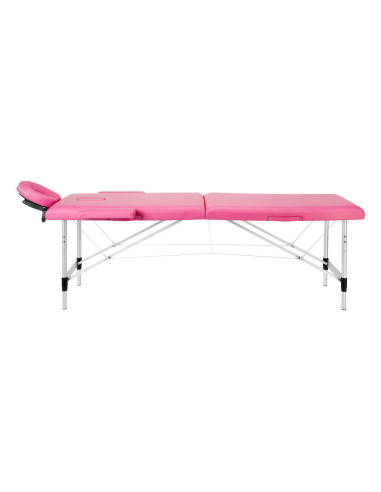 Activ Fizjo 2-Segment Komfort-Klappmassageliege aus Aluminium, rosa