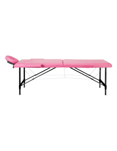Klappbare Massageliege Aluminium Komfort Activ Fizjo 2 Segmente Aluminium rosa schwarz