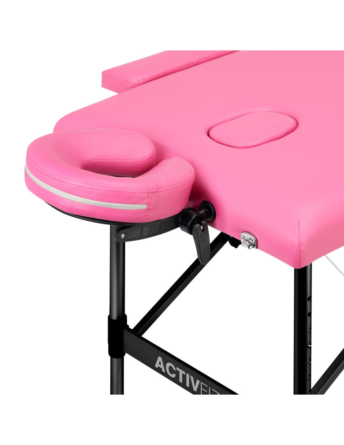 Klappbare Massageliege Aluminium Komfort Activ Fizjo 2 Segmente Aluminium rosa schwarz