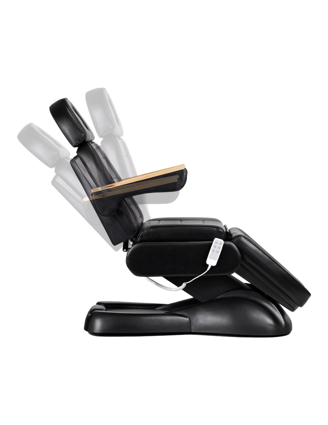 Poltrona estetica elettrica sillon lux 273b + sgabello 304 nero