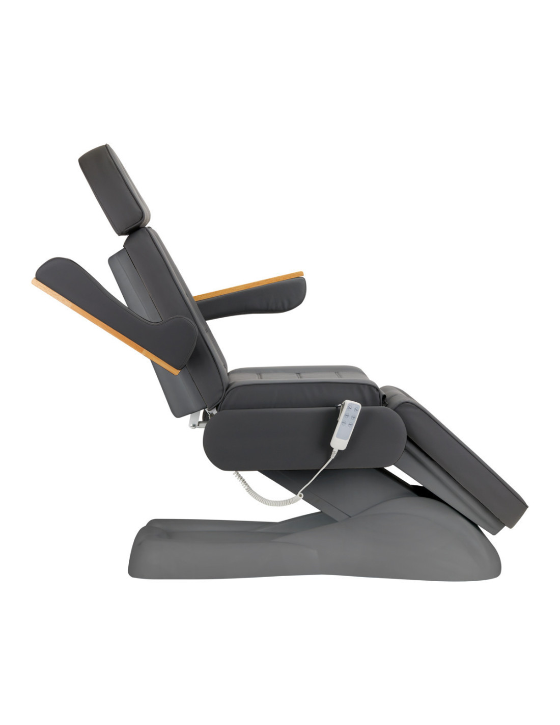 Fauteuil cosmétique électrique SILLON Lux 3 moteurs gris, piètement gris 