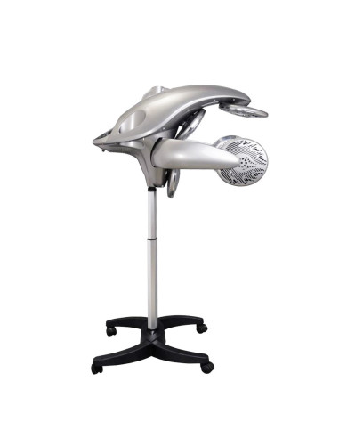 Hair color processor Climazon infrared quartz headset on grey stand 
