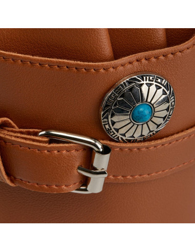 Etui de ceinture pour ciseaux de coiffure T14 marron 