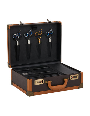 Valise de coiffure marron 