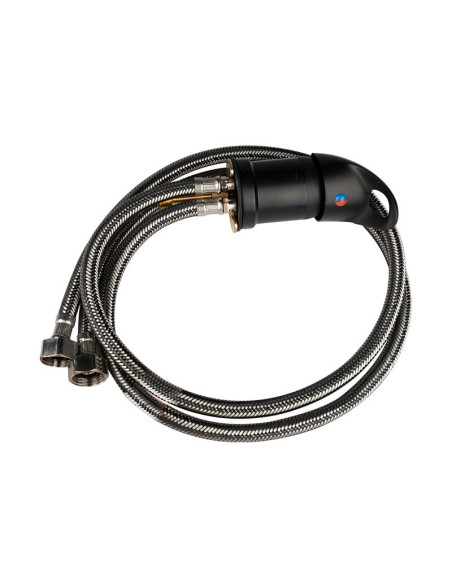 Black faucet for shampoo basin