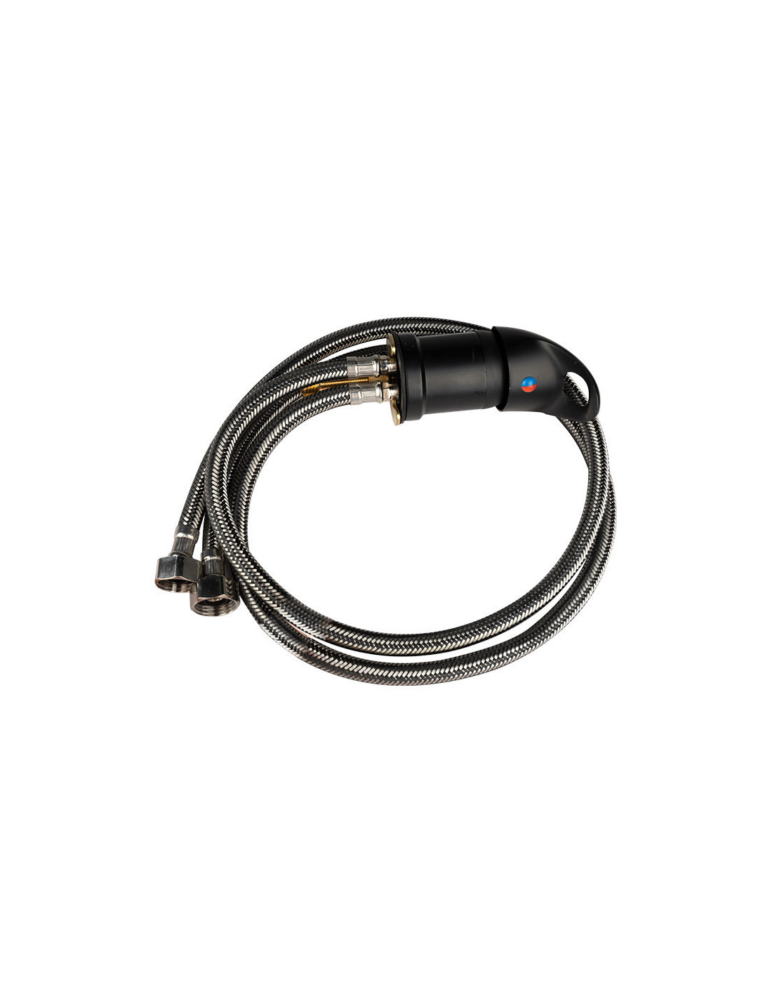 Black faucet for shampoo basin