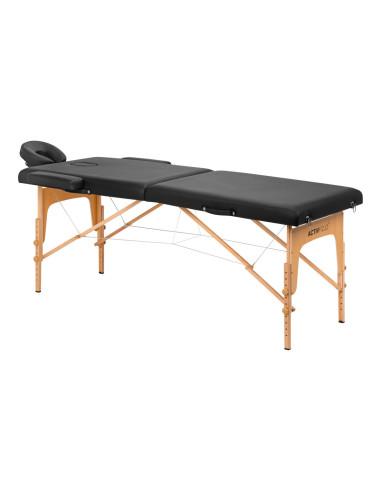 Comfort Activ Fizjo Lux 2-Segment Holzklappmassageliege 190x70 schwarz