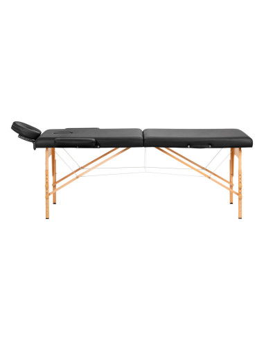 Comfort Activ Fizjo Lux 2-segment wooden folding massage table 190x70 black