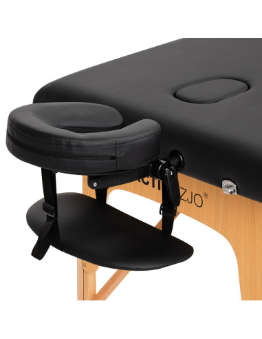 Table de massage en bois Comfort Activ Fizjo Lux 3 segments 190x70 noir 
