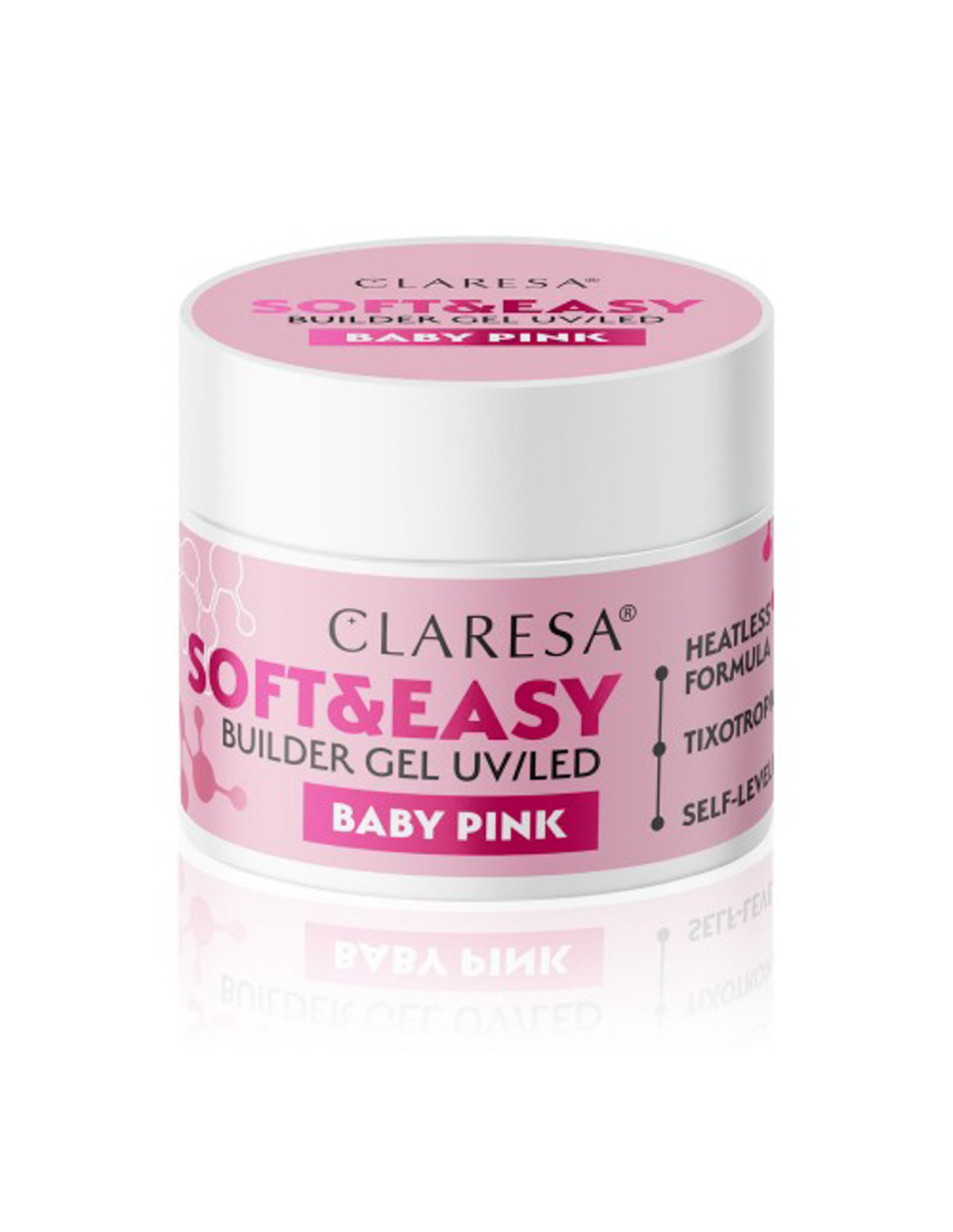 Claresa żel budujący Soft&Easy gel baby pink 45g  