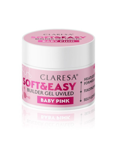 Claresa żel budujący Soft&Easy gel baby pink 90g  