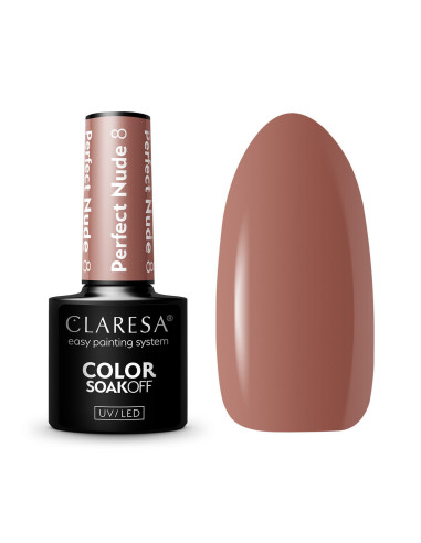 Smalto per unghie ibrido CLARESA PERFECT NUDE 8 -5g
