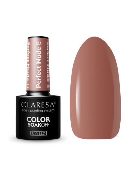 Smalto per unghie ibrido CLARESA PERFECT NUDE 8 -5g